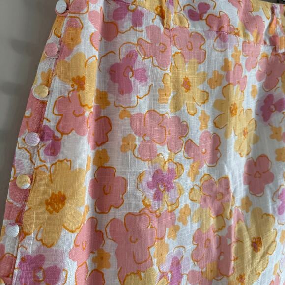 Sabo Skirt Floral Button Side Mini Skirt Size Small - Picture 3 of 8